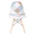 Silla de comedor Azul PATCHWORK TOW WOOD