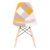 Silla de comedor Mostaza PATCHWORK TOW WOOD