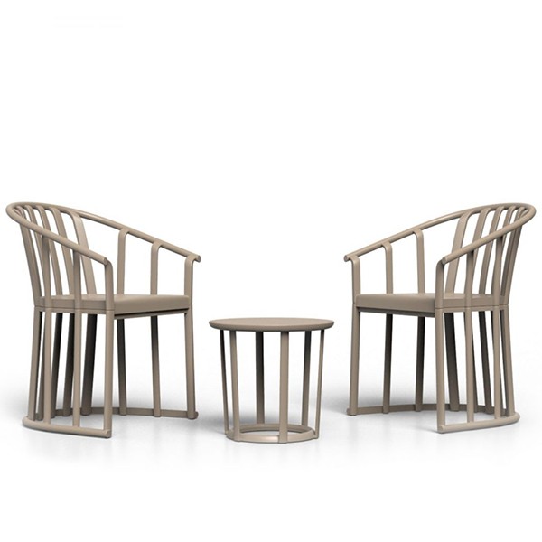 Pack de 2 sillones LASTIC + mesa redonda