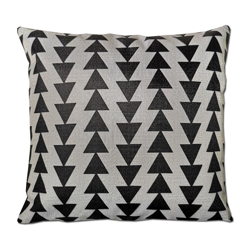 Cojín NORDIC LINEAS TRIÁNGULOS algodón 45×45 – incluye relleno