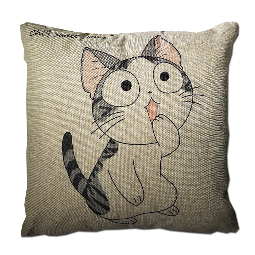Cojín CHI CAT 4 algodón 45×45 – incluye relleno