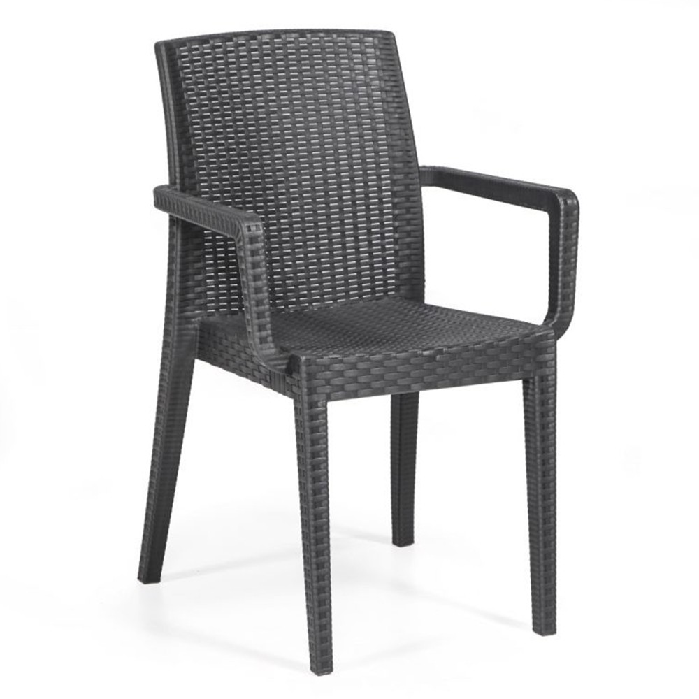 Silla exterior Gris antracita ELODY ARMS Silla exterior Gris antracita ELODY ARMS
