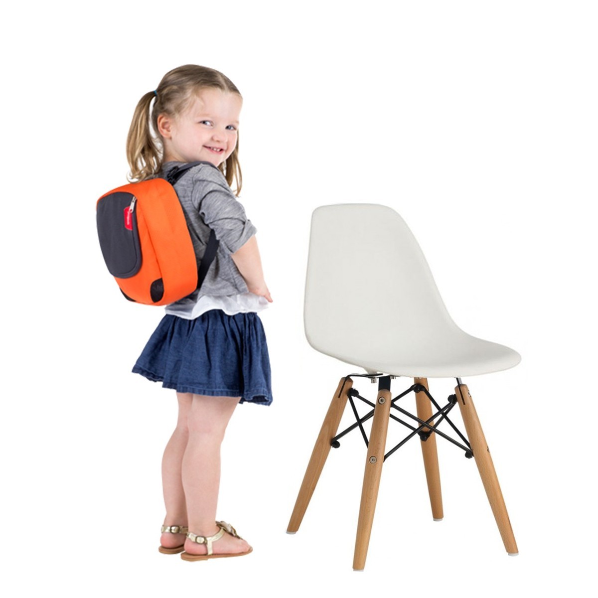 Pack silla infantil Blanco TOW WOOD + mesa TOW 60