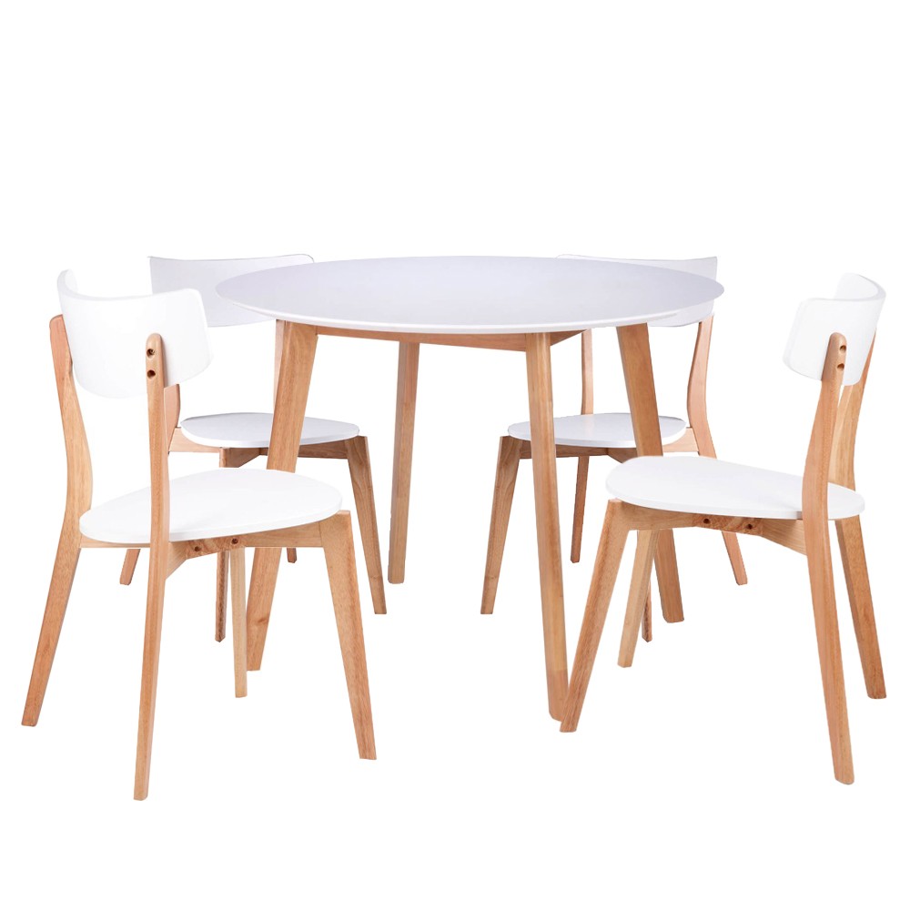 Pack de 4 sillas MIRPER + mesa redonda PELICAN 100