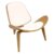Sillón SHELL CH07 Style – madera de fresno – similpiel Blanco