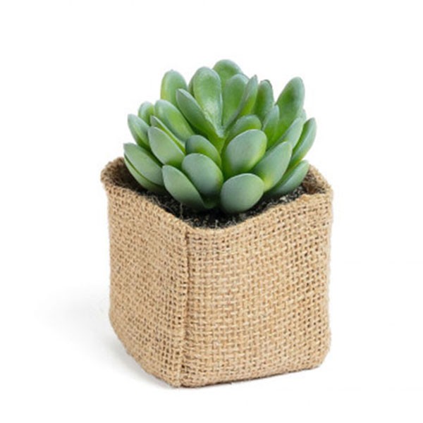 Planta artificial LINOSUCU en cesto de lino