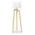 Lámpara de pie OSAKA – madera natural – pantalla Blanco
