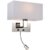 Lámpara aplique QUARTS – metal Cromado – tejido Blanco