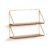 Estantería de pared MARIFER 42×51 – metal Dorado – madera Natural