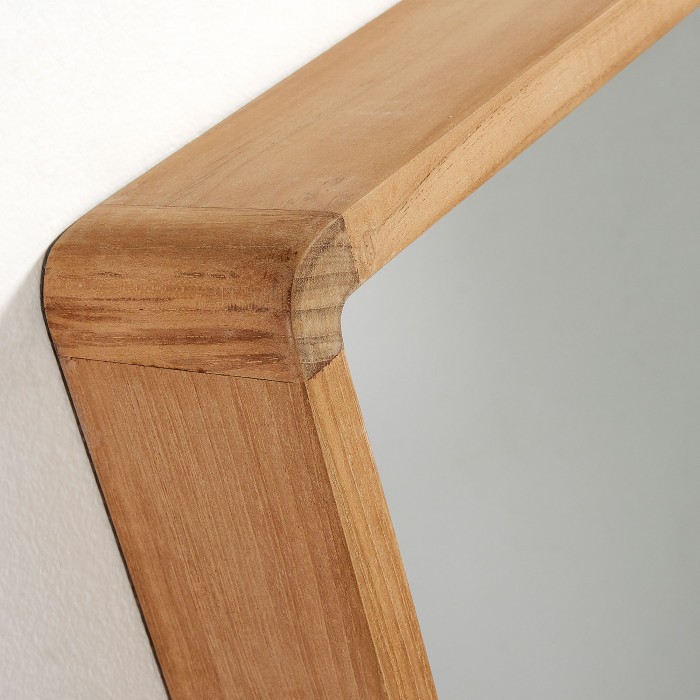 Espejo SMILE 80x65 - madera de teca Natural