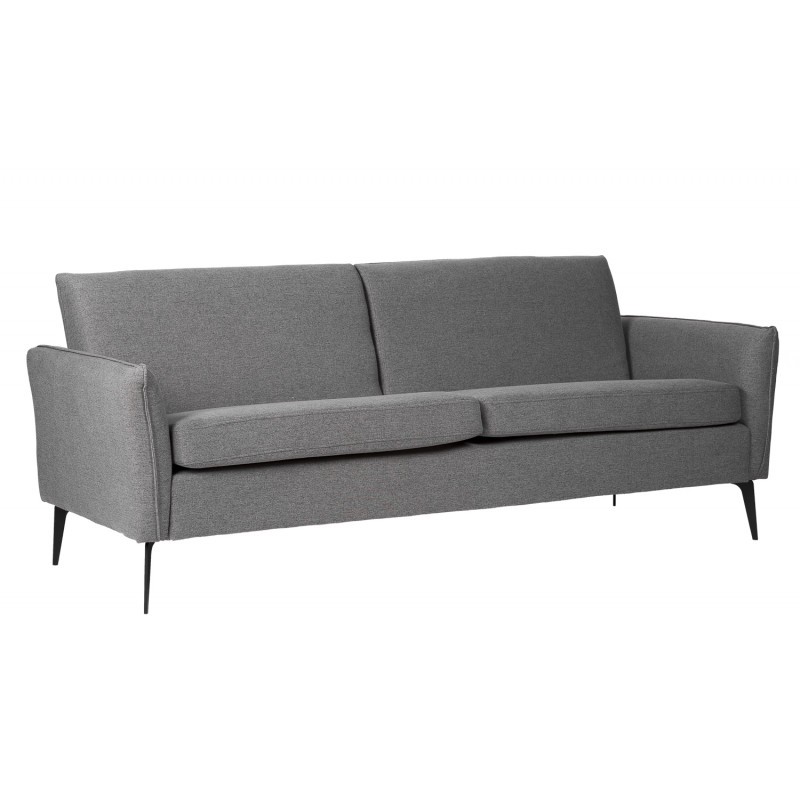 Sofá TUVALU – tejido Gris oscuro – metal Negro