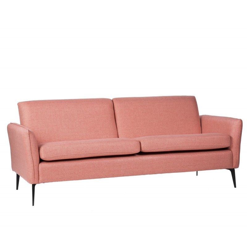 Sofá TUVALU – tejido Rosa – metal Negro