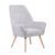 Sillón MIAMI – tejido Gris claro – madera Natural
