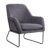 Sillón DALLAS – tejido Gris oscuro – metal Negro