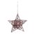 Estrella decorativa XMAS – metal Rojo