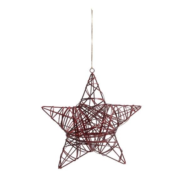 Estrella decorativa XMAS – metal Rojo