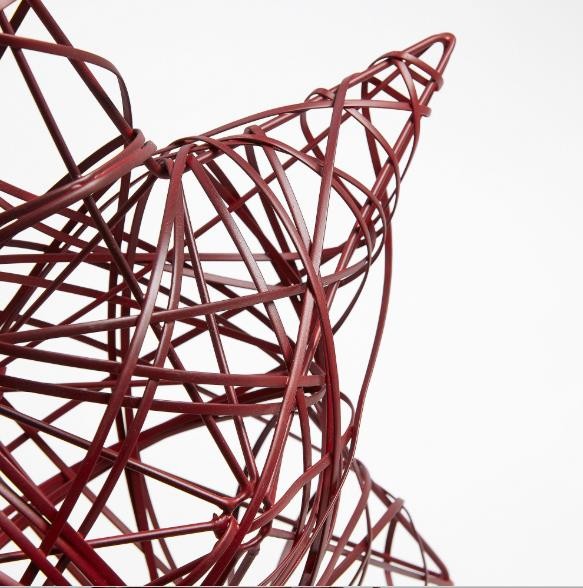 Estrella decorativa XMAS - metal Rojo