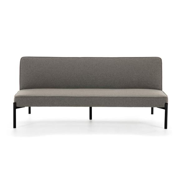 Sofá cama CHICAGO - tejido Gris - metal Negro