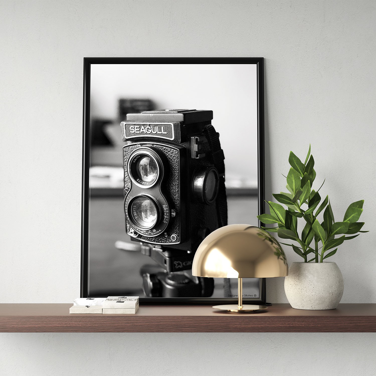 Lámina con marco VINTAGE CAMERA 30x40