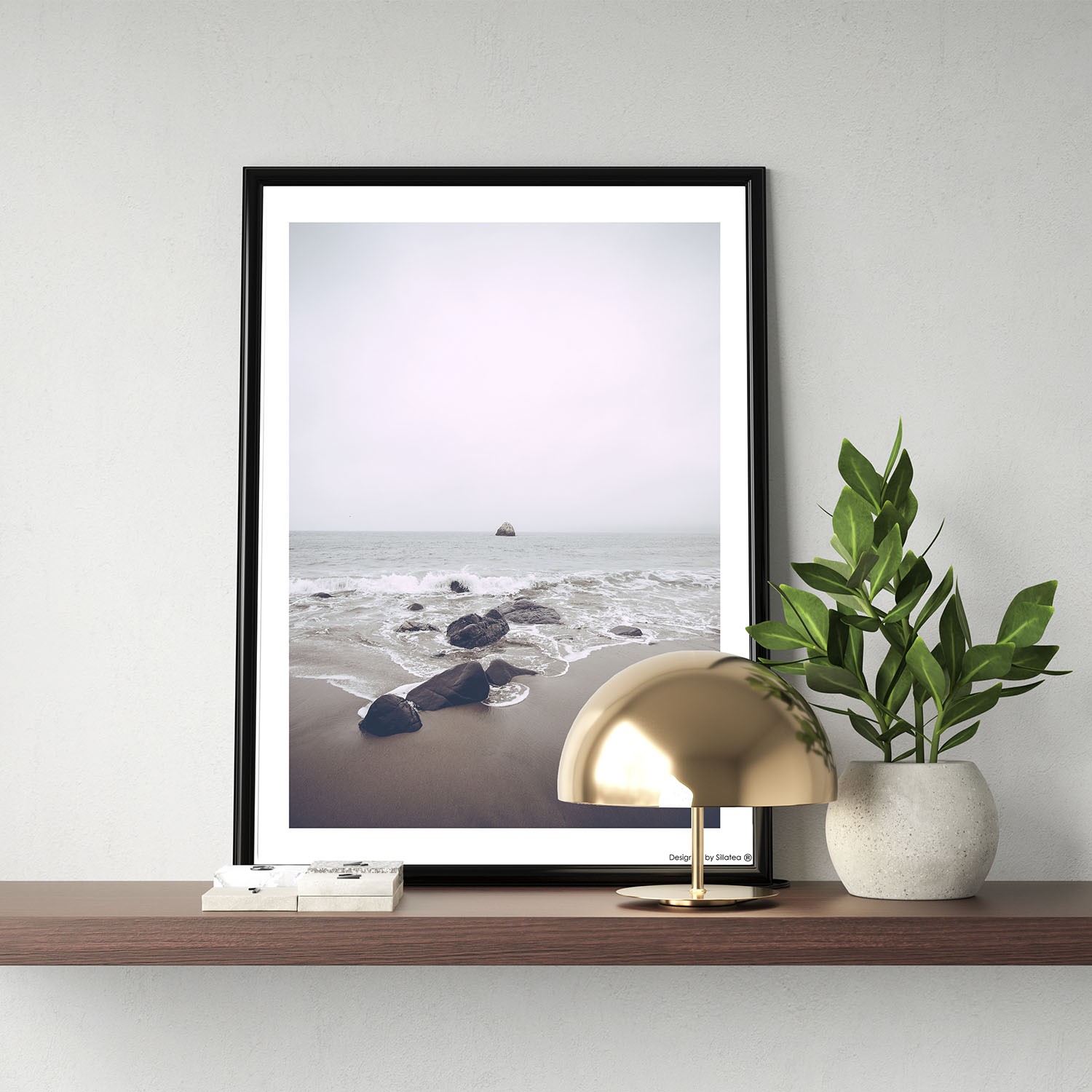 Lámina con marco SEA STONE 30x40