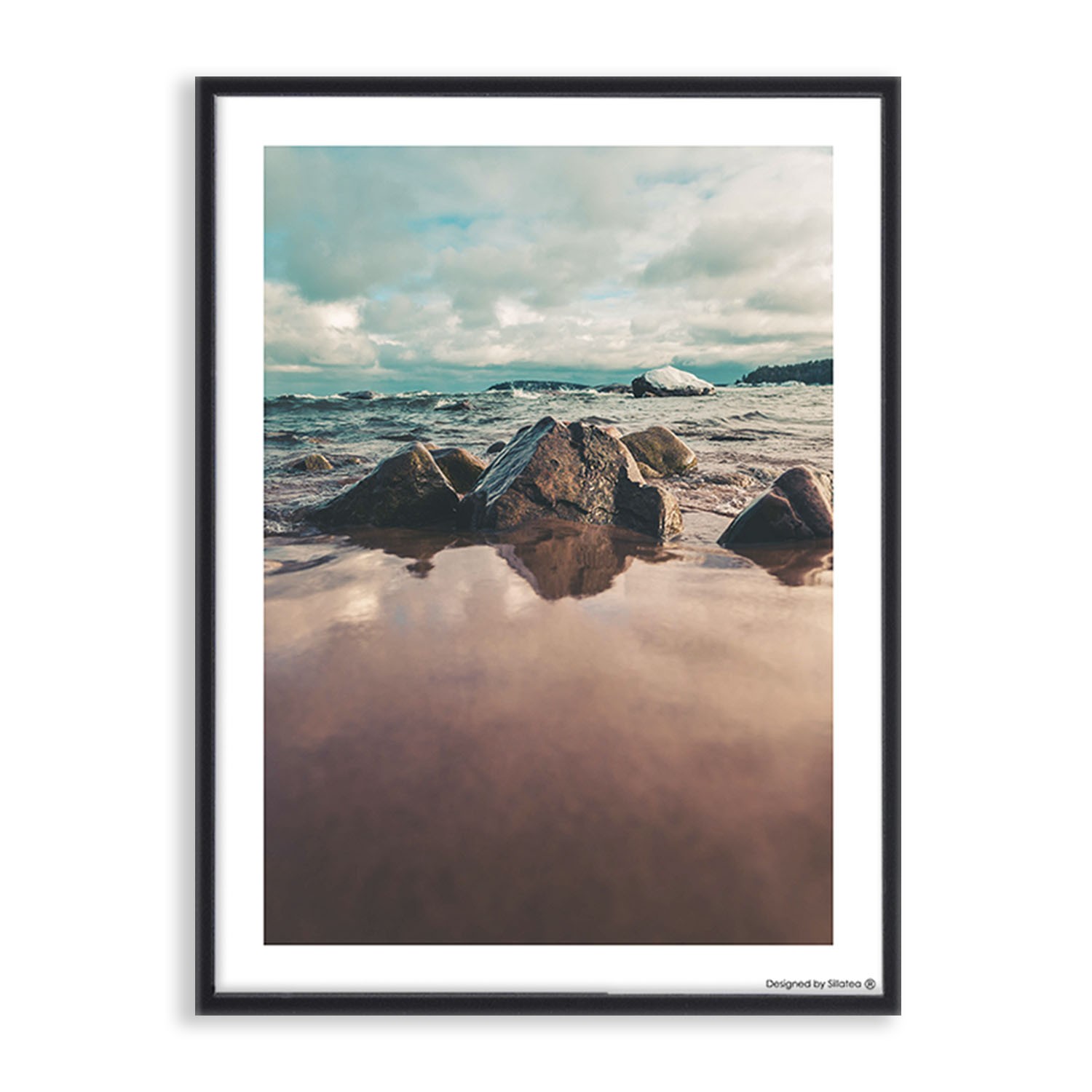 Lámina con marco STONES 30×40