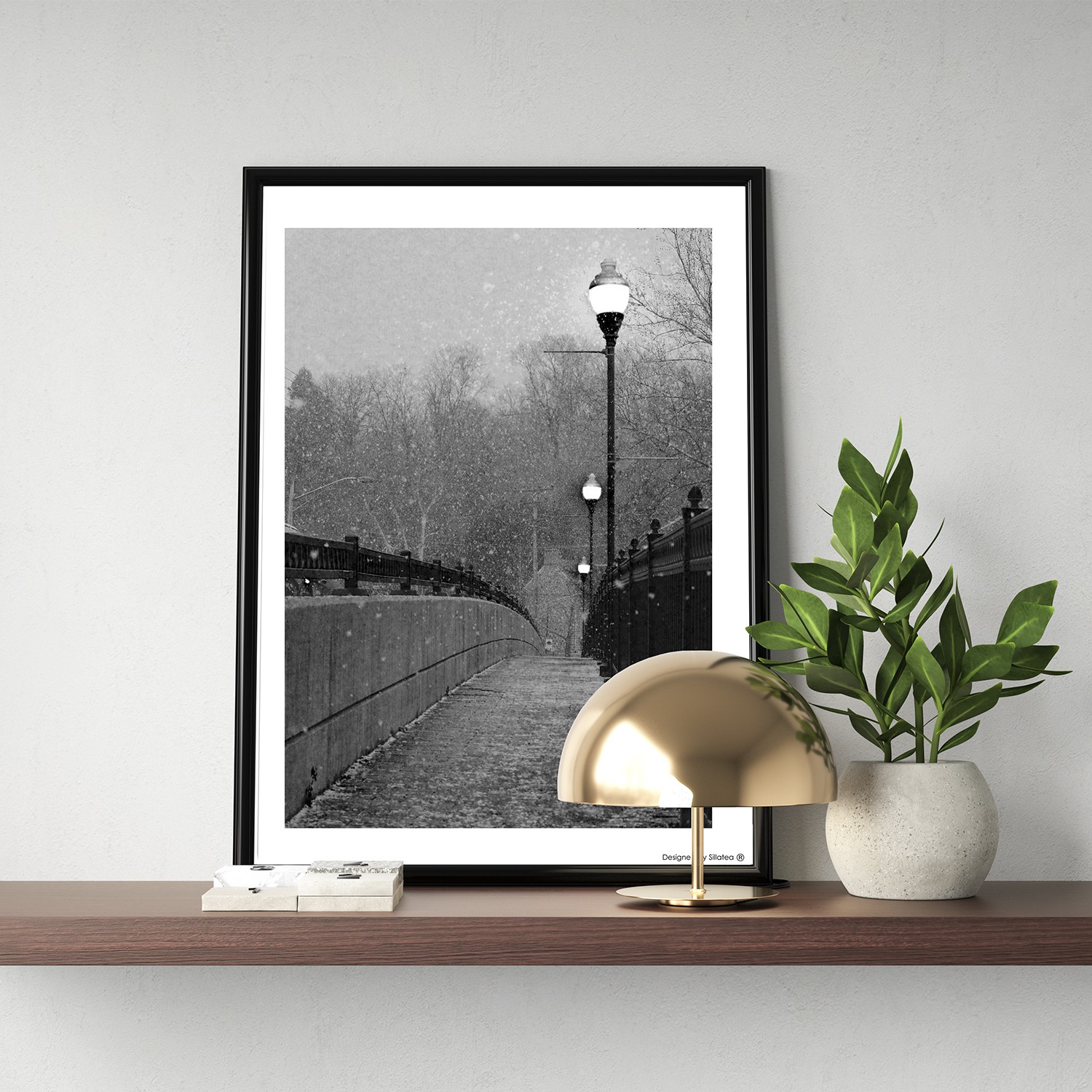 Lámina con marco SNOWFALL 30x40