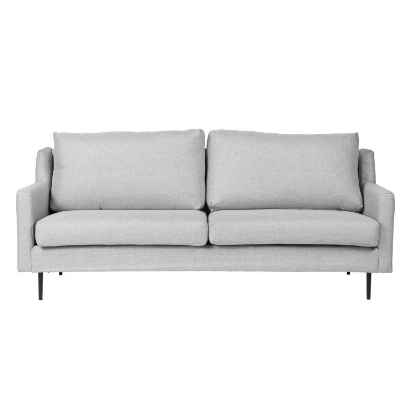 Sofá MONTGOMERY - tejido Gris claro - metal Negro