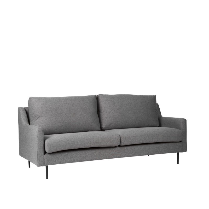 Sofá MONTGOMERY – tejido Gris oscuro – metal Negro