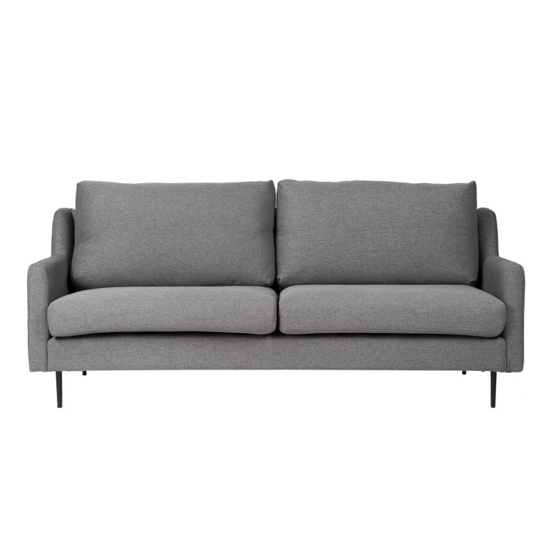 Sofá MONTGOMERY - tejido Gris oscuro - metal Negro