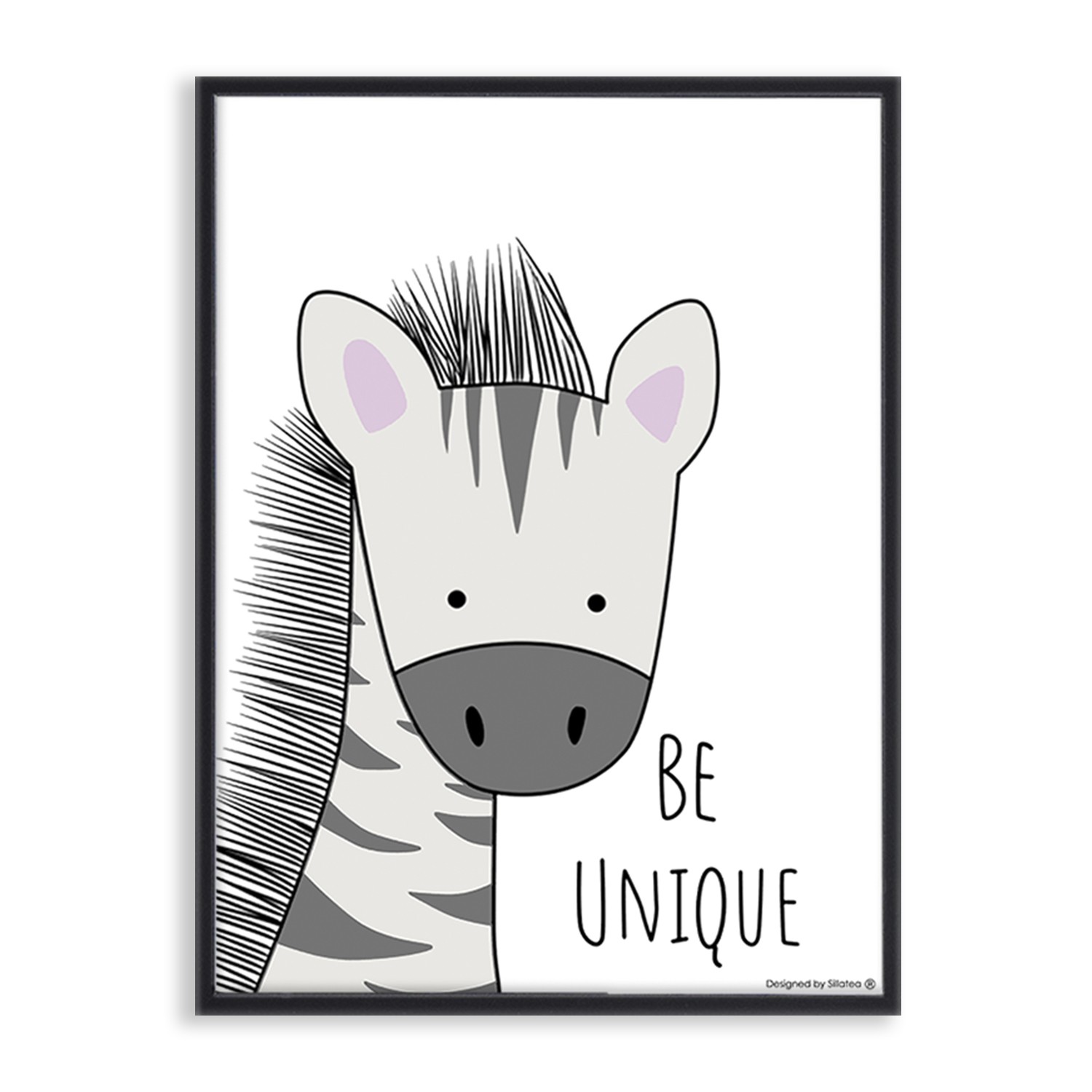 Lámina con marco BABY ZEBRA 30×40