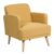 Sillón DOVER – tejido Mostaza – madera Natural