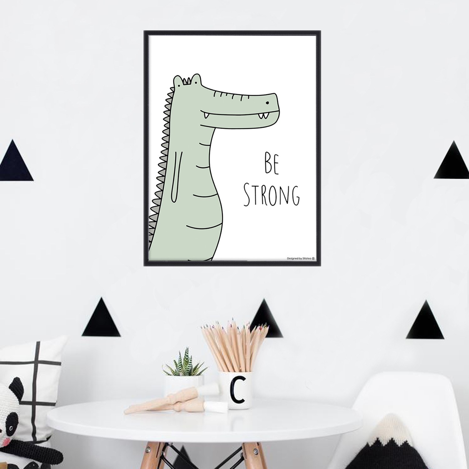 Lámina con marco BABY COCODRILO 30x40