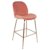Taburete alto SCAR H79 – Terciopelo Rosa – Acero Latón