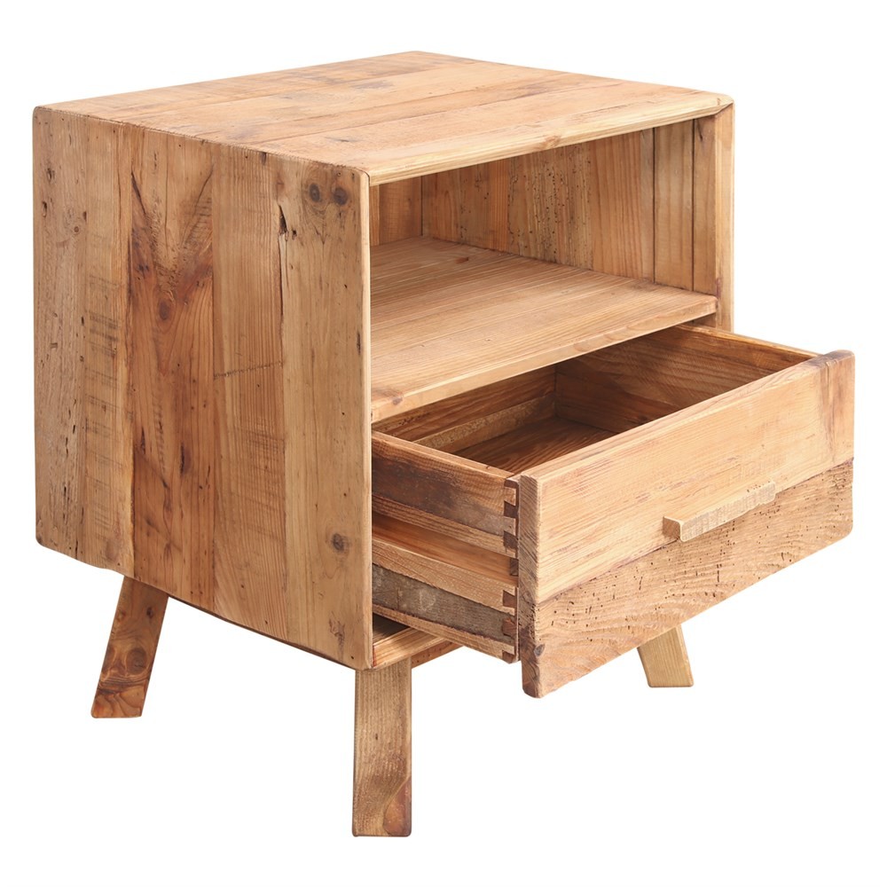 Mesita de noche ELVIN 55x62 - madera de Pino