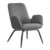 Sillón MEMPHIS – tejido Gris oscuro – metal Negro