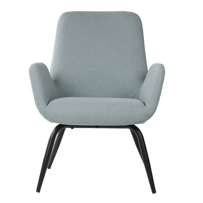 Sillón MEMPHIS - tejido Verde menta - metal Negro