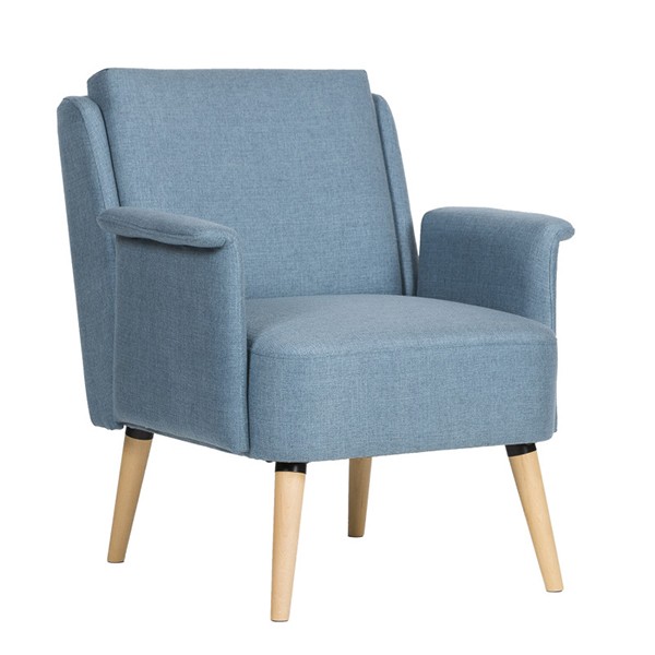 Sillón GRANADA – tejido Azul – madera Natural