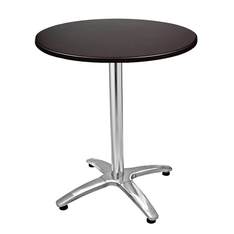 Mesa de bar WERSA ROUND 60 – Aluminio y sobre Negro – interior y exterior