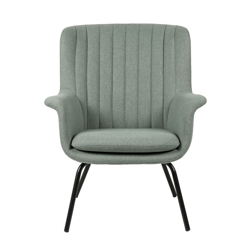 Sillón JALISCO - tejido Verde menta - metal Negro