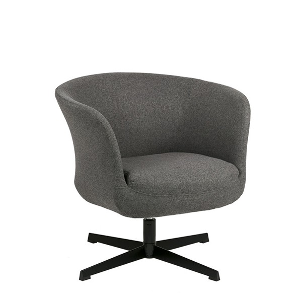 Sillón MÉRIDA – tejido Gris oscuro – metal Negro Sillón MÉRIDA – tejido Gris oscuro – metal Negro