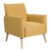 Sillón PORTLAND – tejido Mostaza – madera Natural