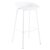 Taburete alto QUEBEC H72 – plástico y metal Blanco