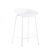Taburete bajo QUEBEC H65 – plástico y metal Blanco