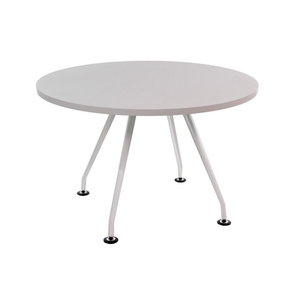 Mesa AINE 115 – melamina Gris – metal Blanco