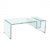 Mesa de centro BURANO GLASS 120×60 – cristal Transparente