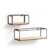 Set de dos estanterías de pared ROCKET – metal Negro – madera de Mango