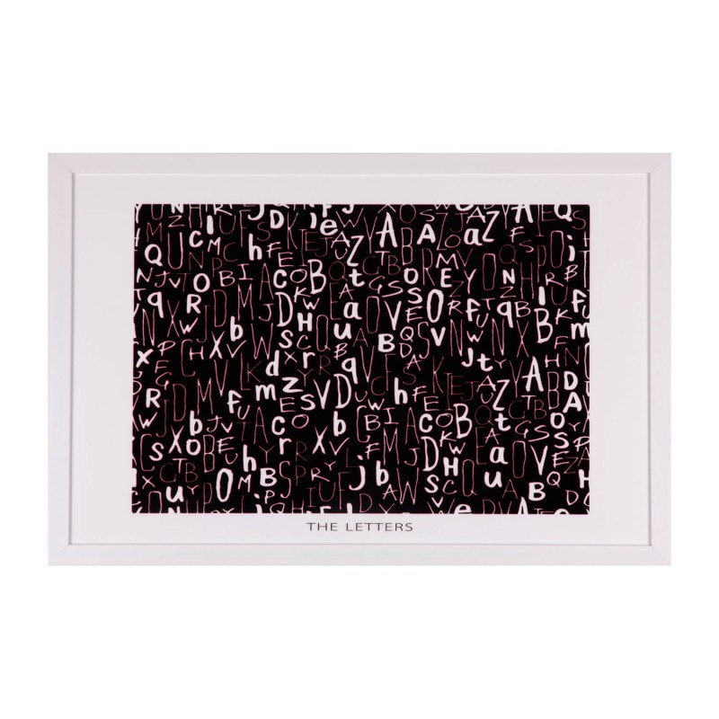 Cuadro SOPA DE LETRAS 40×60 – marco Blanco