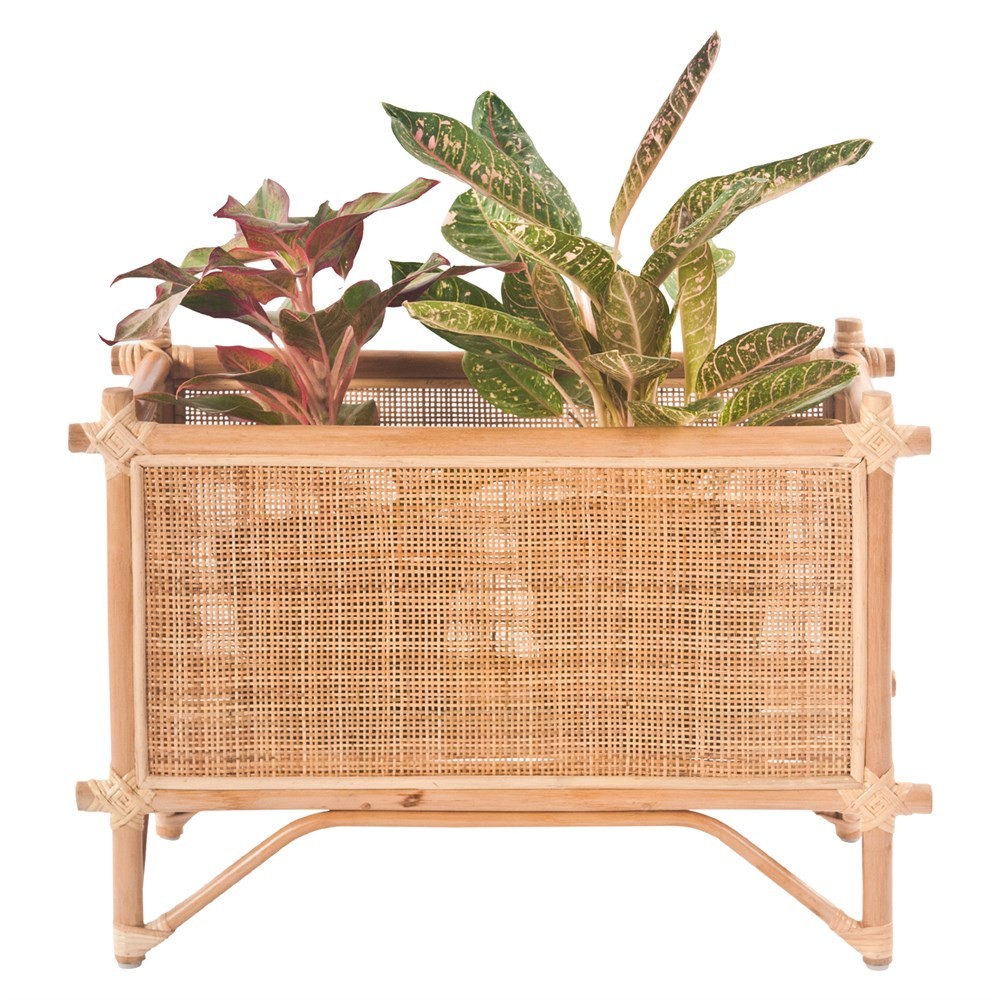 Macetero BAMBA - bambú y rattan natural