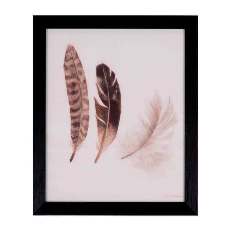 Cuadro THREE FEATHERS 25×30 – marco Negro
