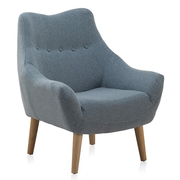 Sillón SPEZIA – tejido Verde – madera de haya Natural Sillón SPEZIA – tejido Verde – madera de haya Natural